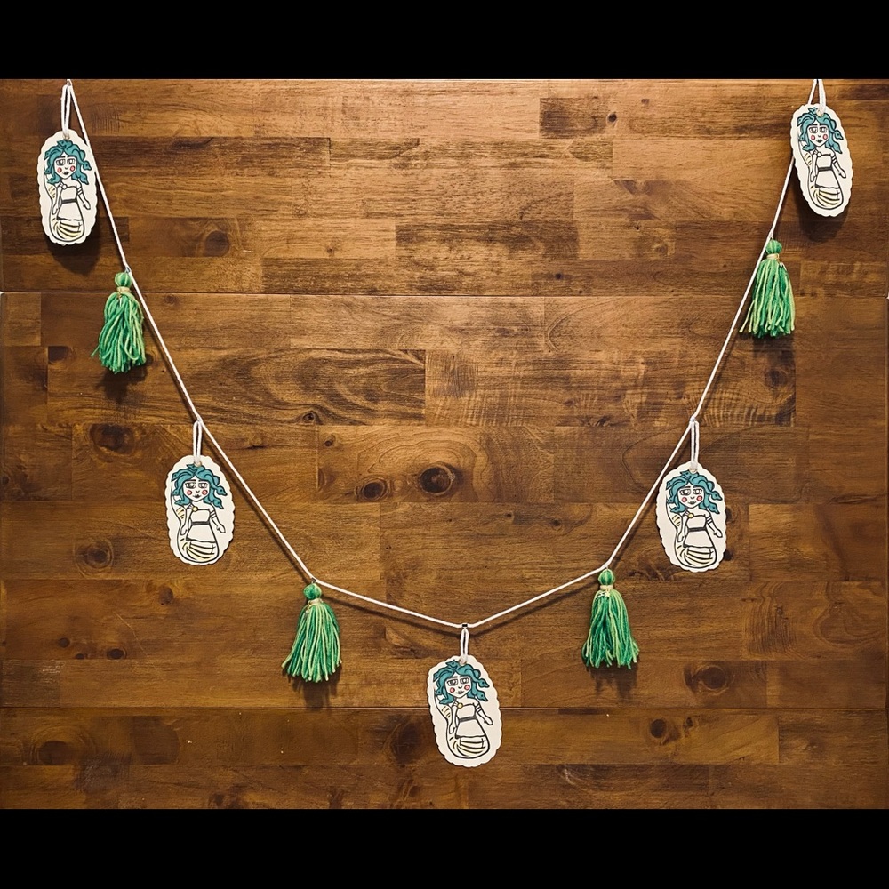 Little Monster wall garland banner window decor yeti octopus mermaid